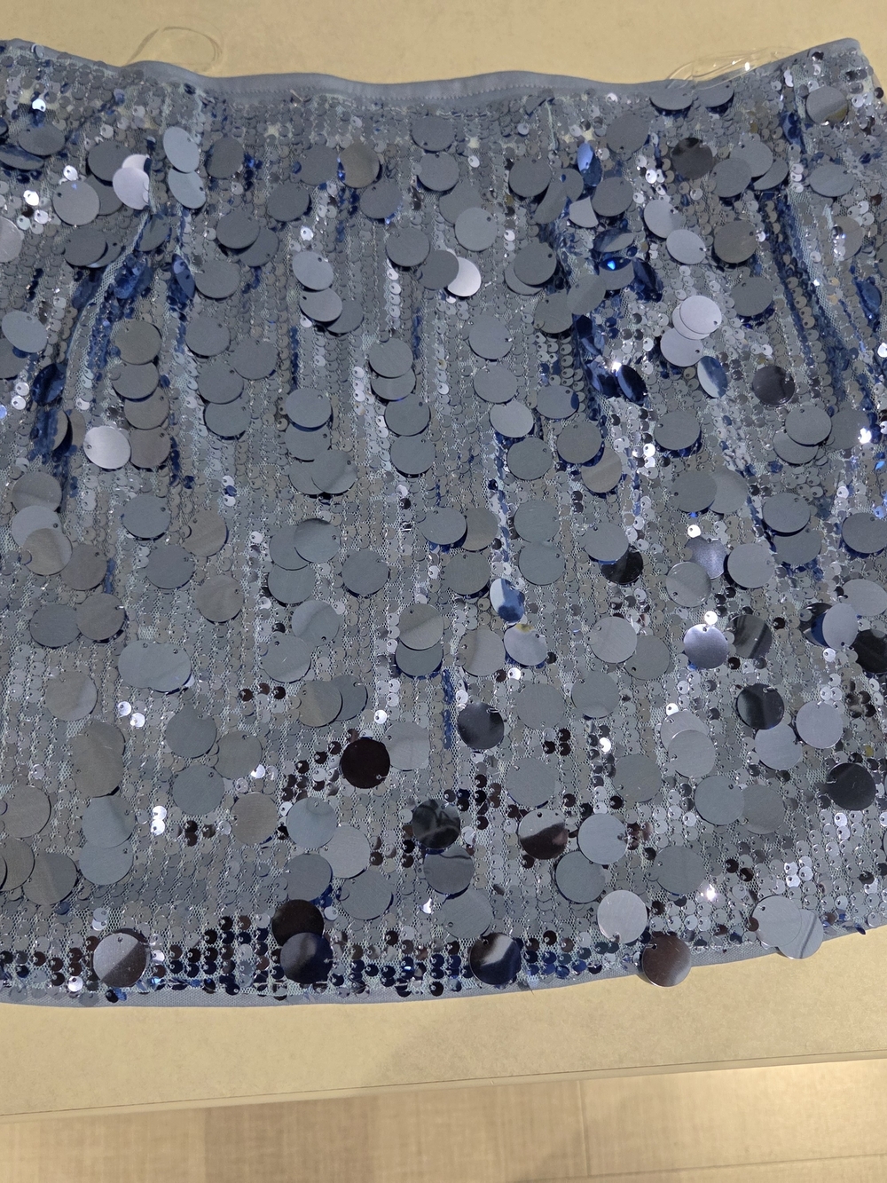 Nanushka Blue Sequin Mini Skirt